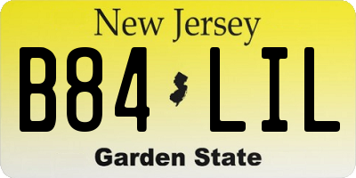 NJ license plate B84LIL