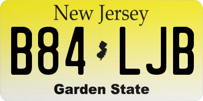 NJ license plate B84LJB
