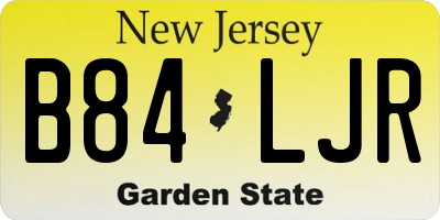 NJ license plate B84LJR