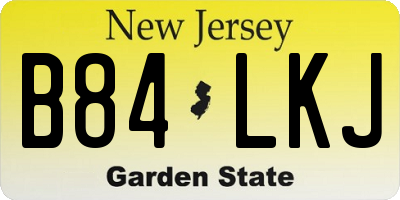 NJ license plate B84LKJ