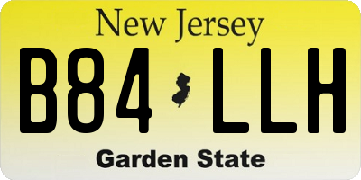 NJ license plate B84LLH