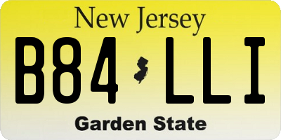 NJ license plate B84LLI