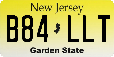 NJ license plate B84LLT