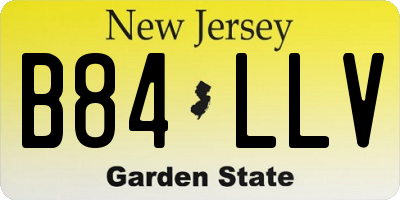 NJ license plate B84LLV