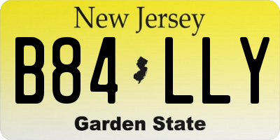 NJ license plate B84LLY