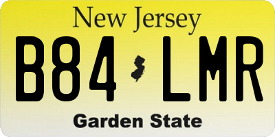 NJ license plate B84LMR