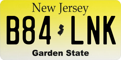 NJ license plate B84LNK