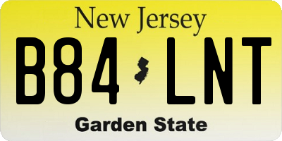 NJ license plate B84LNT