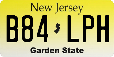 NJ license plate B84LPH