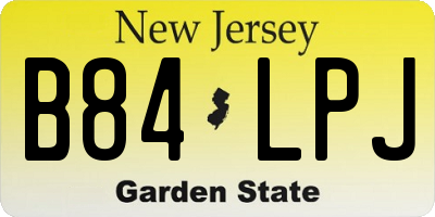 NJ license plate B84LPJ