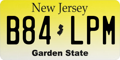 NJ license plate B84LPM