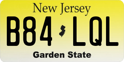 NJ license plate B84LQL