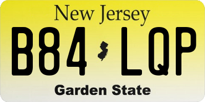 NJ license plate B84LQP