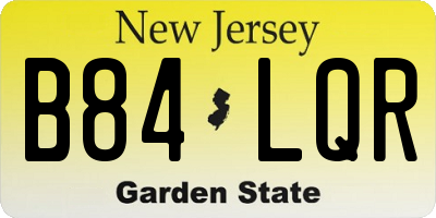NJ license plate B84LQR
