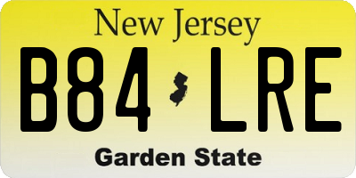 NJ license plate B84LRE