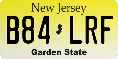 NJ license plate B84LRF