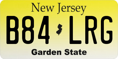 NJ license plate B84LRG