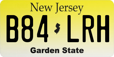 NJ license plate B84LRH