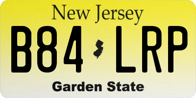 NJ license plate B84LRP