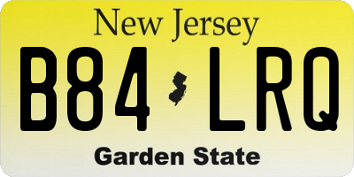 NJ license plate B84LRQ
