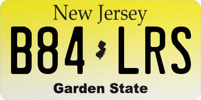 NJ license plate B84LRS