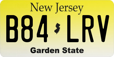 NJ license plate B84LRV