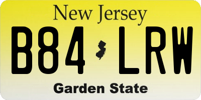 NJ license plate B84LRW