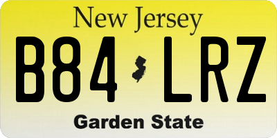 NJ license plate B84LRZ
