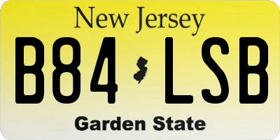 NJ license plate B84LSB