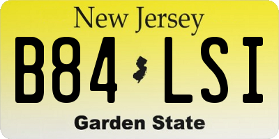 NJ license plate B84LSI