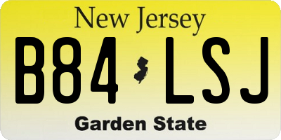 NJ license plate B84LSJ