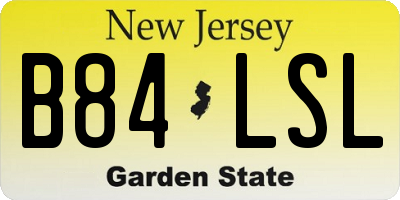 NJ license plate B84LSL