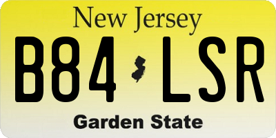 NJ license plate B84LSR