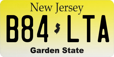 NJ license plate B84LTA