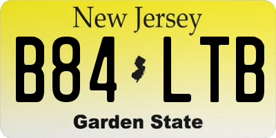 NJ license plate B84LTB