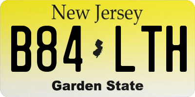 NJ license plate B84LTH