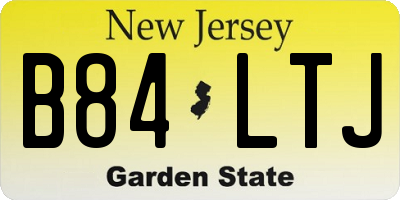 NJ license plate B84LTJ