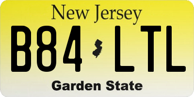 NJ license plate B84LTL