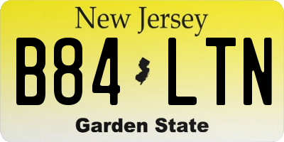 NJ license plate B84LTN