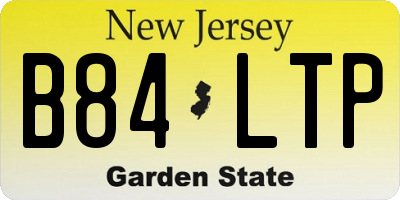 NJ license plate B84LTP