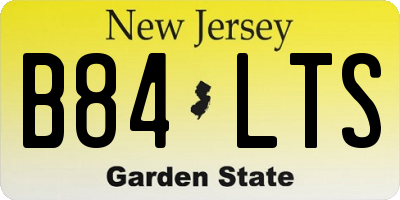 NJ license plate B84LTS