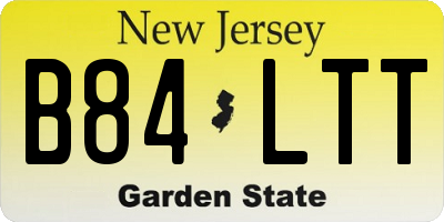 NJ license plate B84LTT