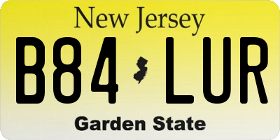 NJ license plate B84LUR