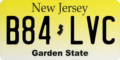 NJ license plate B84LVC