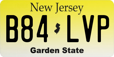 NJ license plate B84LVP