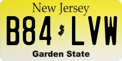 NJ license plate B84LVW