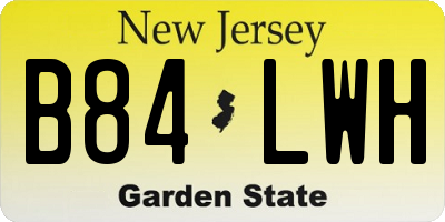 NJ license plate B84LWH