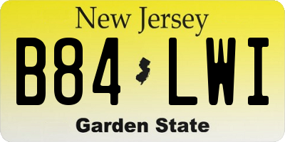 NJ license plate B84LWI