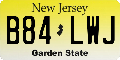 NJ license plate B84LWJ