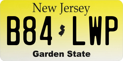 NJ license plate B84LWP